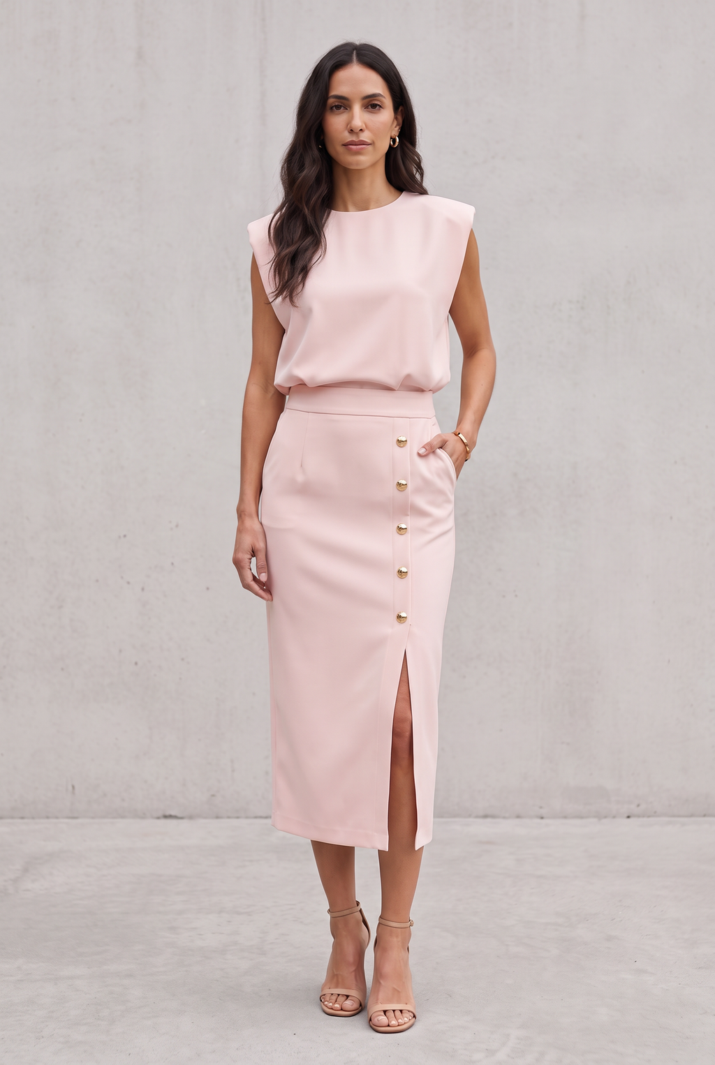 Dalia | Midi Dress with Side Slit
