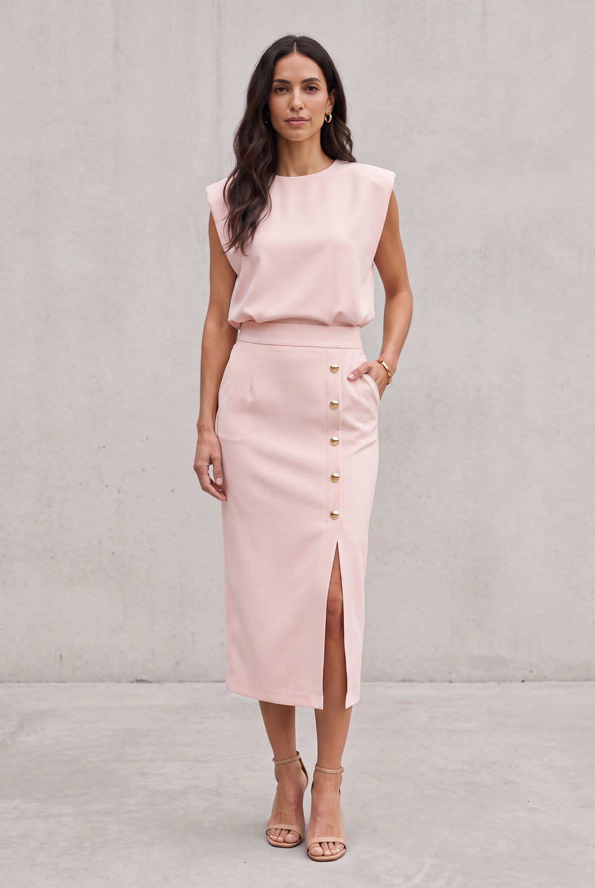 Dalia | Midi Dress with Side Slit