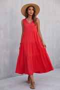 Coralie | Flowing Tiered Maxi Dress