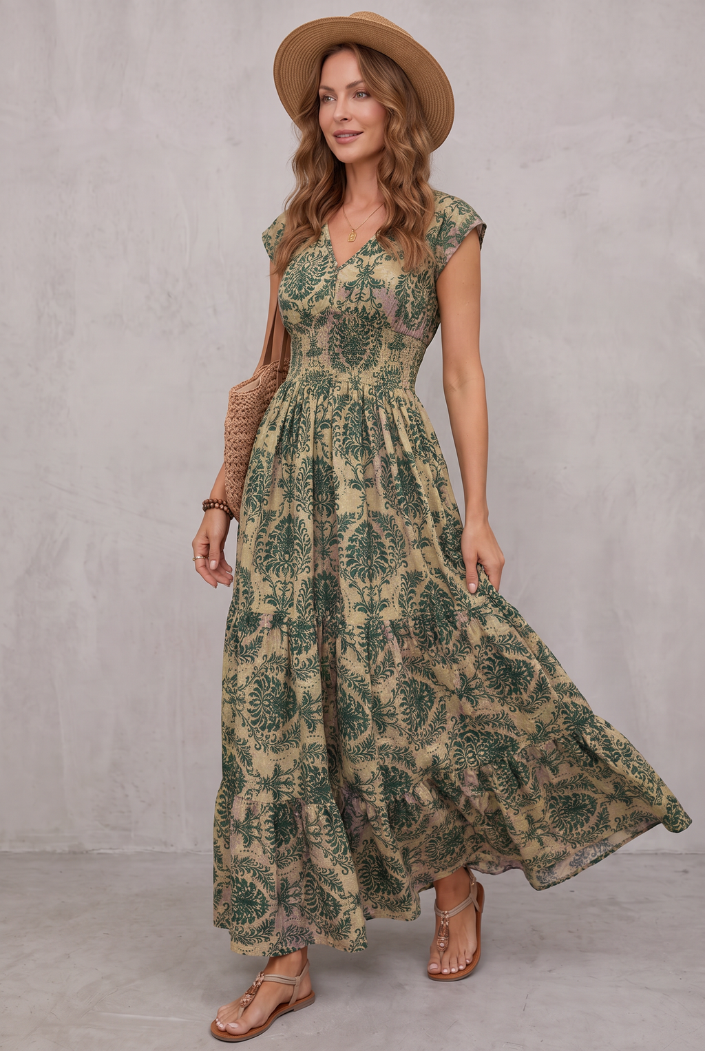 Lorena | Flowing Bohemian Maxi Dress