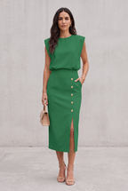 Dalia | Midi Dress with Side Slit
