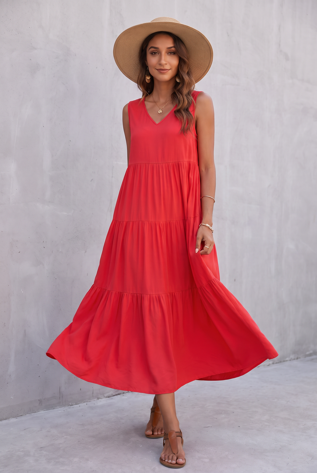 Coralie | Flowing Tiered Maxi Dress
