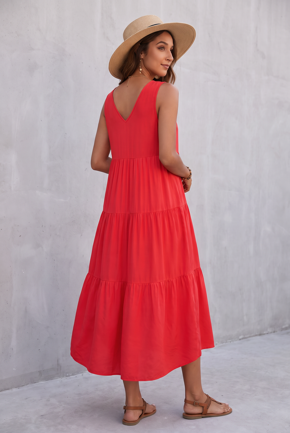 Coralie | Flowing Tiered Maxi Dress