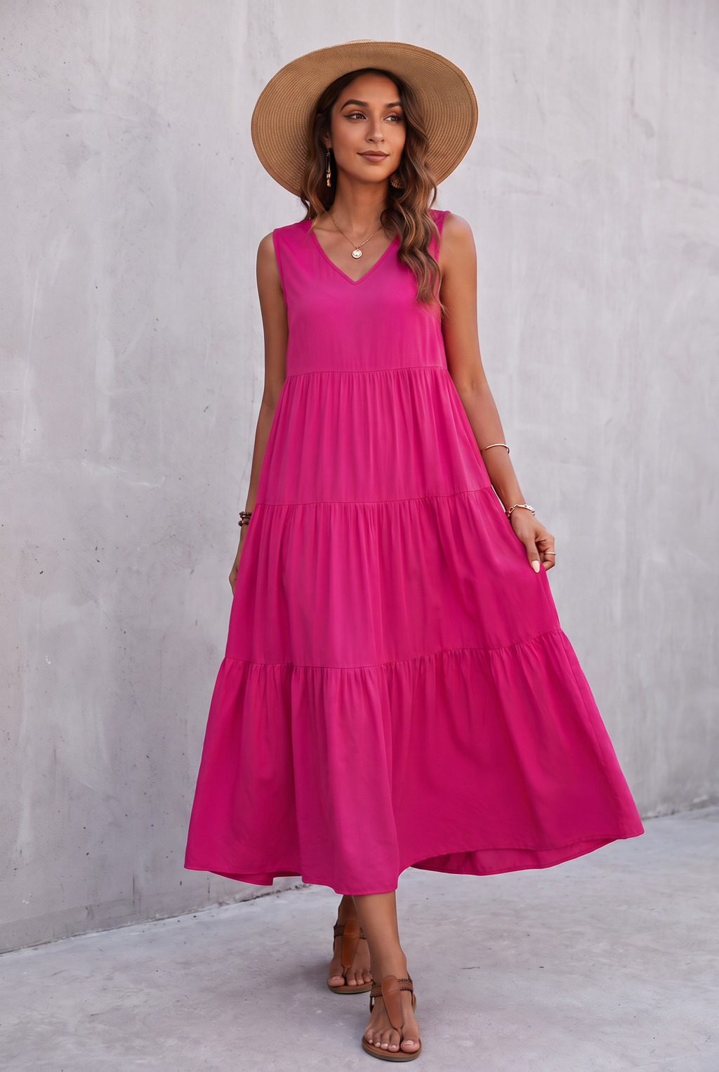 Coralie | Flowing Tiered Maxi Dress
