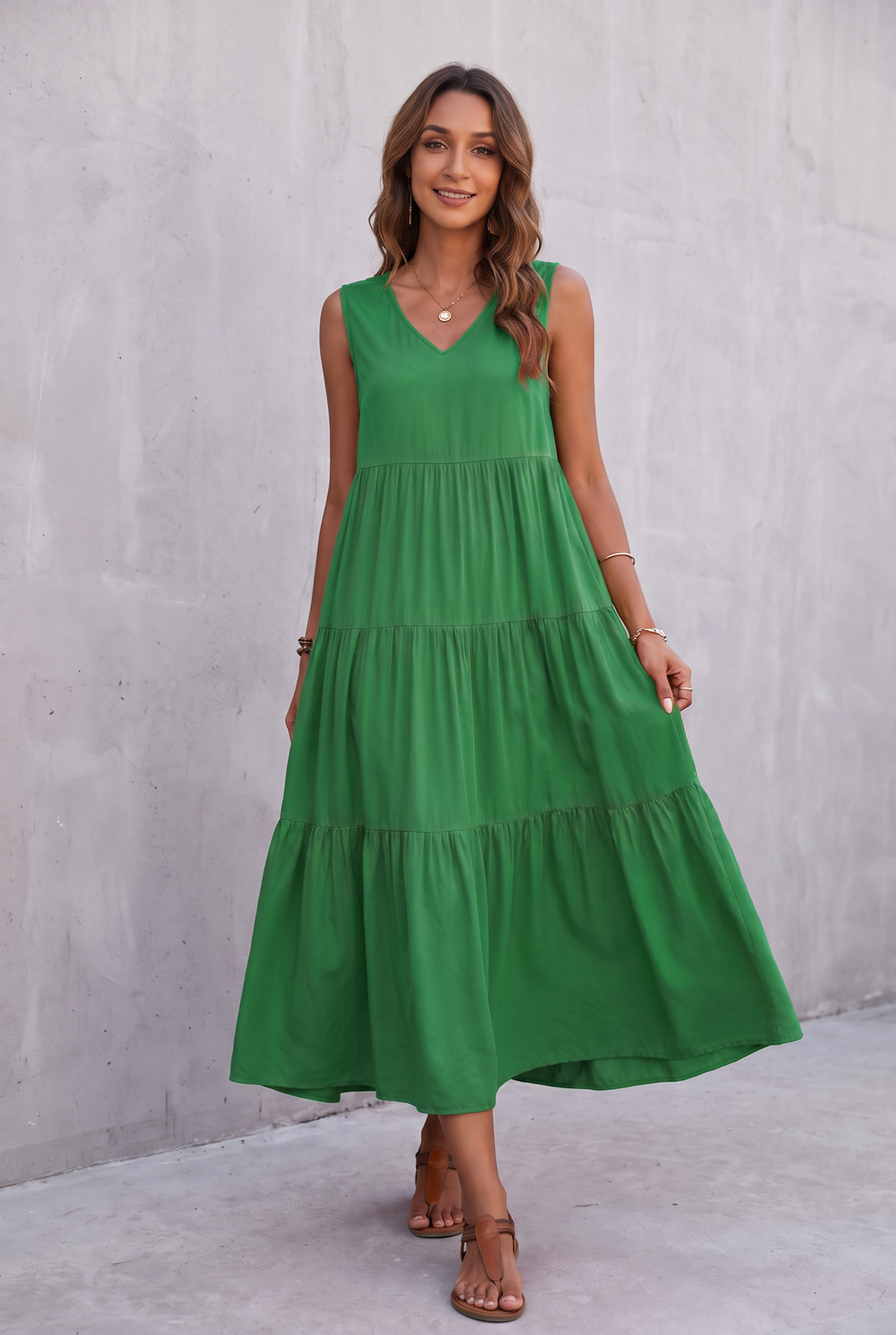 Coralie | Flowing Tiered Maxi Dress