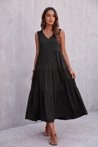 Coralie | Flowing Tiered Maxi Dress