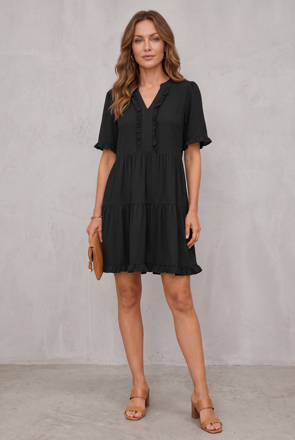 Shiela | Casual V-Neck Mini Dress