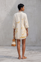 Elodie | Artistic V-Neck Mini Dress