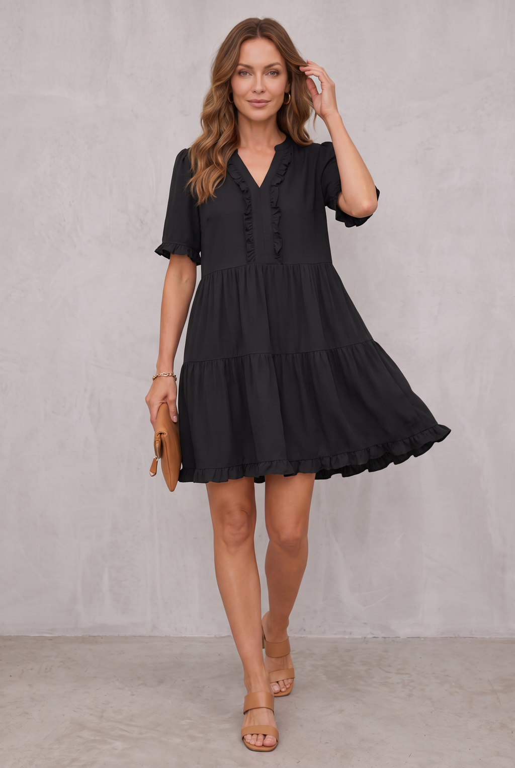 Shiela | Casual V-Neck Mini Dress
