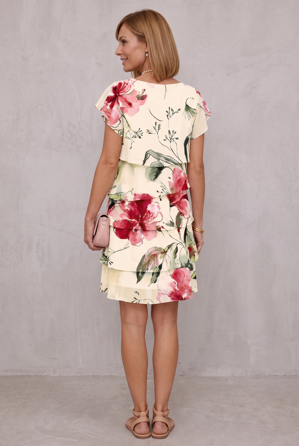 Rosie | Floral Tiered Chiffon Dress