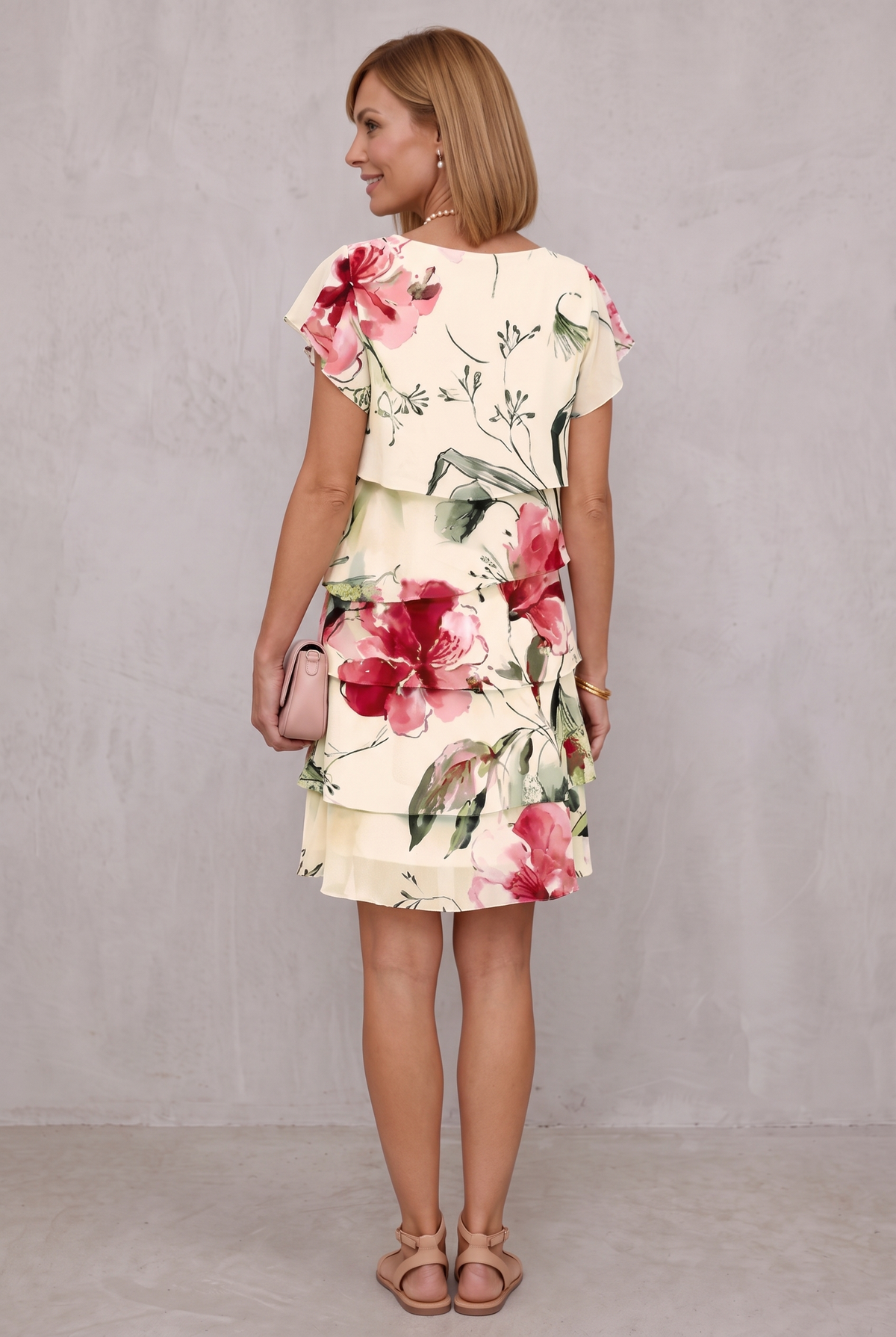 Rosie | Floral Tiered Chiffon Dress