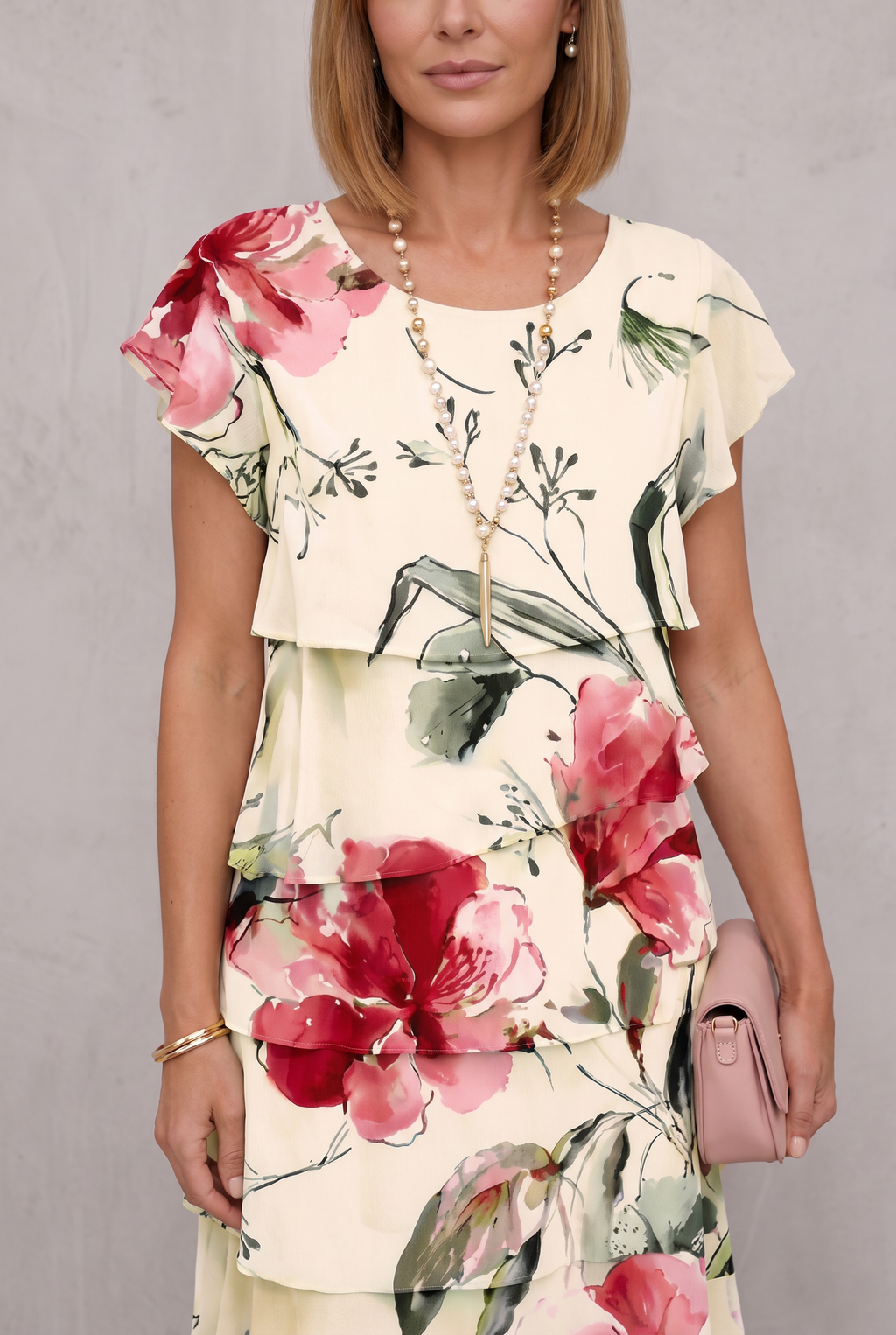 Rosie | Floral Tiered Chiffon Dress