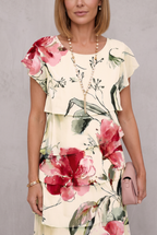 Rosie | Floral Tiered Chiffon Dress