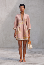 Elodie | Artistic V-Neck Mini Dress