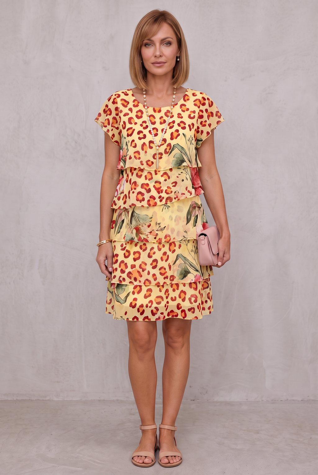 Rosie | Floral Tiered Chiffon Dress