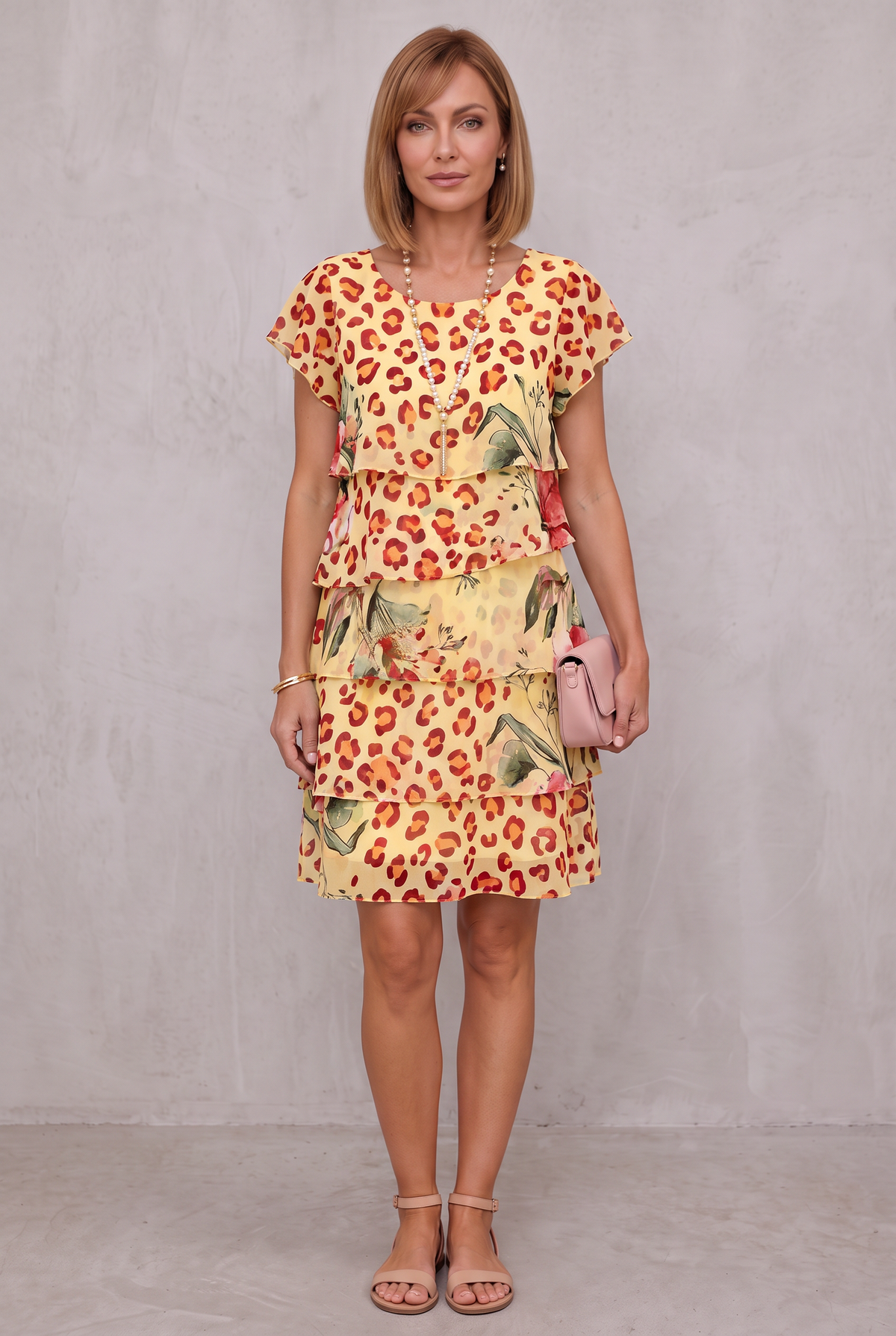 Rosie | Floral Tiered Chiffon Dress