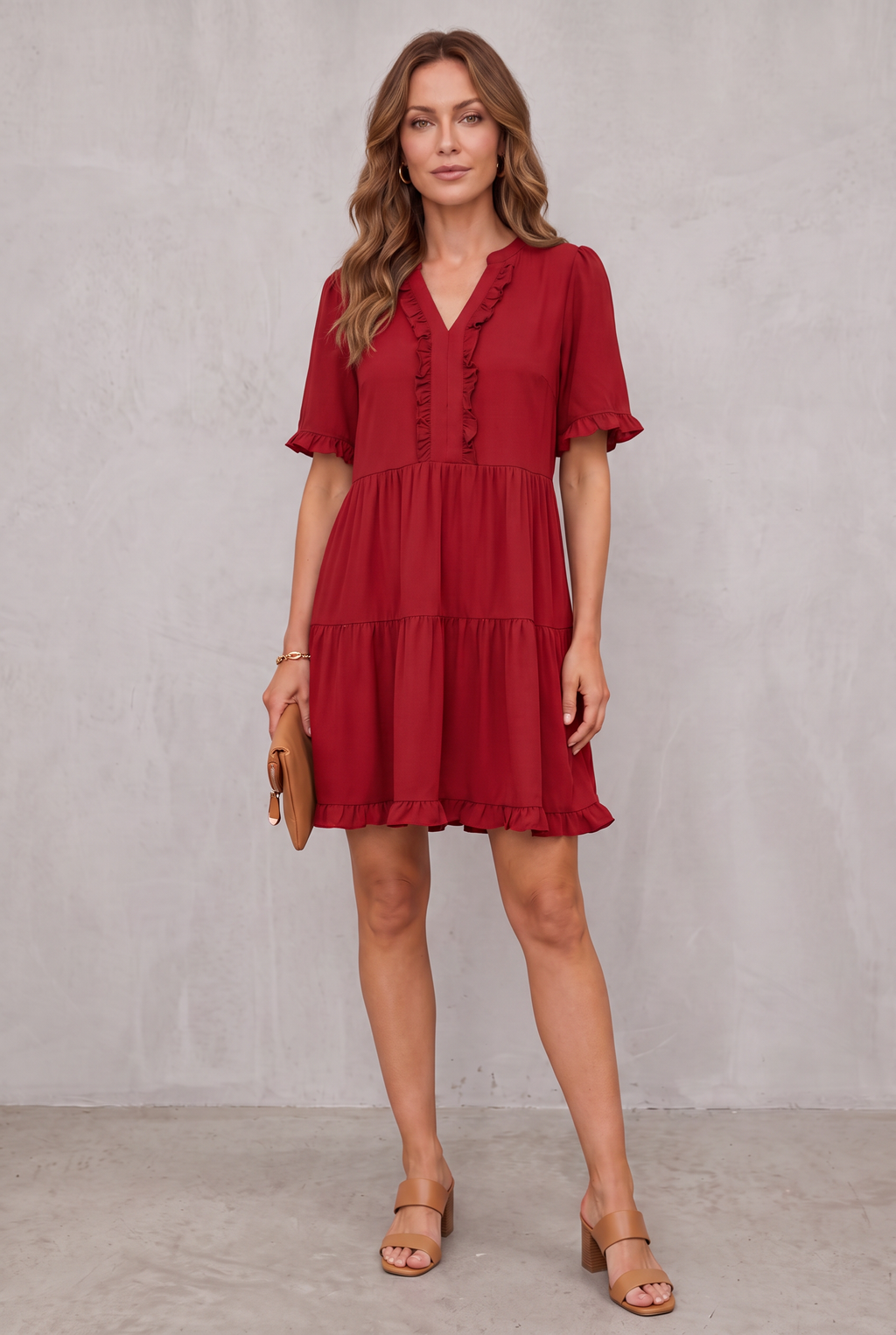 Shiela | Casual V-Neck Mini Dress