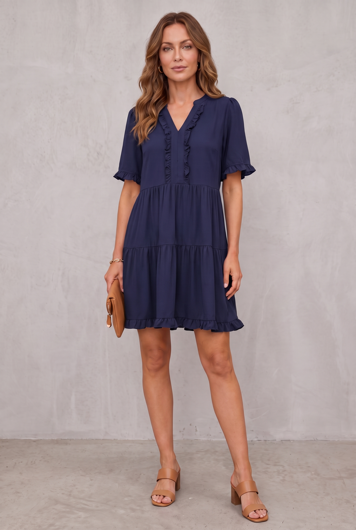 Shiela | Casual V-Neck Mini Dress