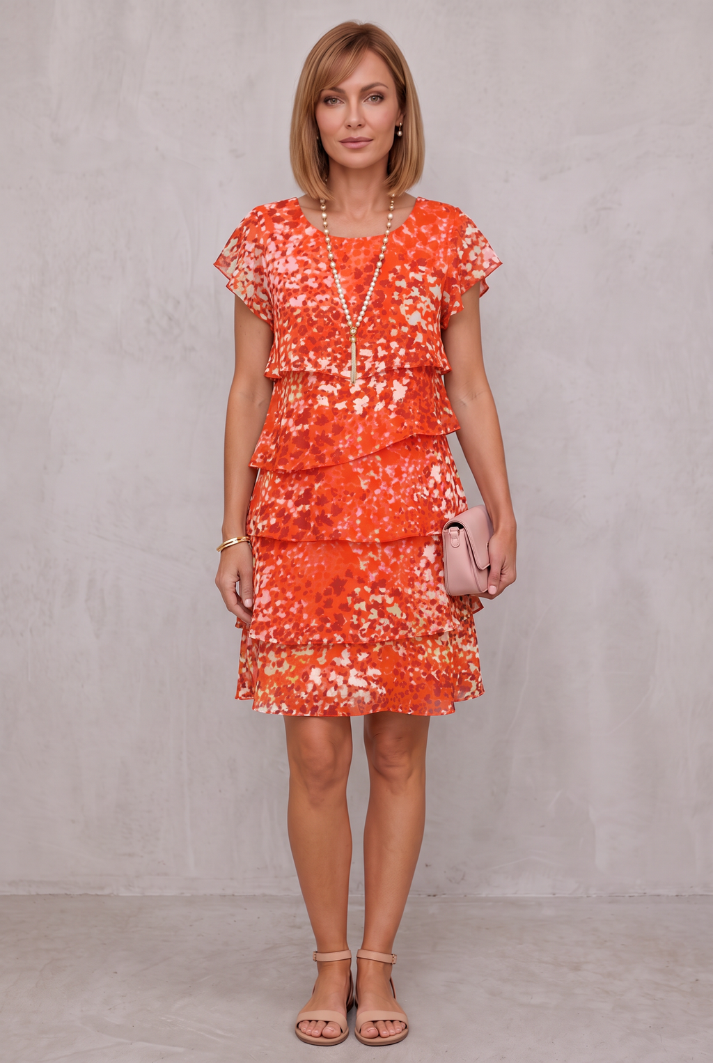 Rosie | Floral Tiered Chiffon Dress