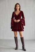 Mia Sterling | Velvet Christmas Party Dress For Women