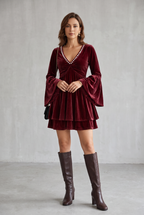 Mia Sterling | Velvet Christmas Party Dress For Women