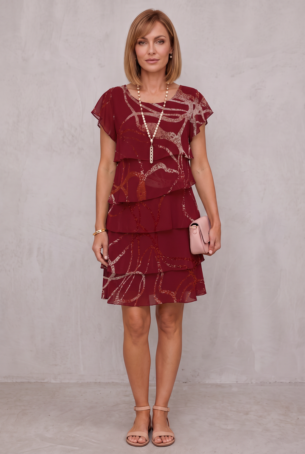Rosie | Floral Tiered Chiffon Dress