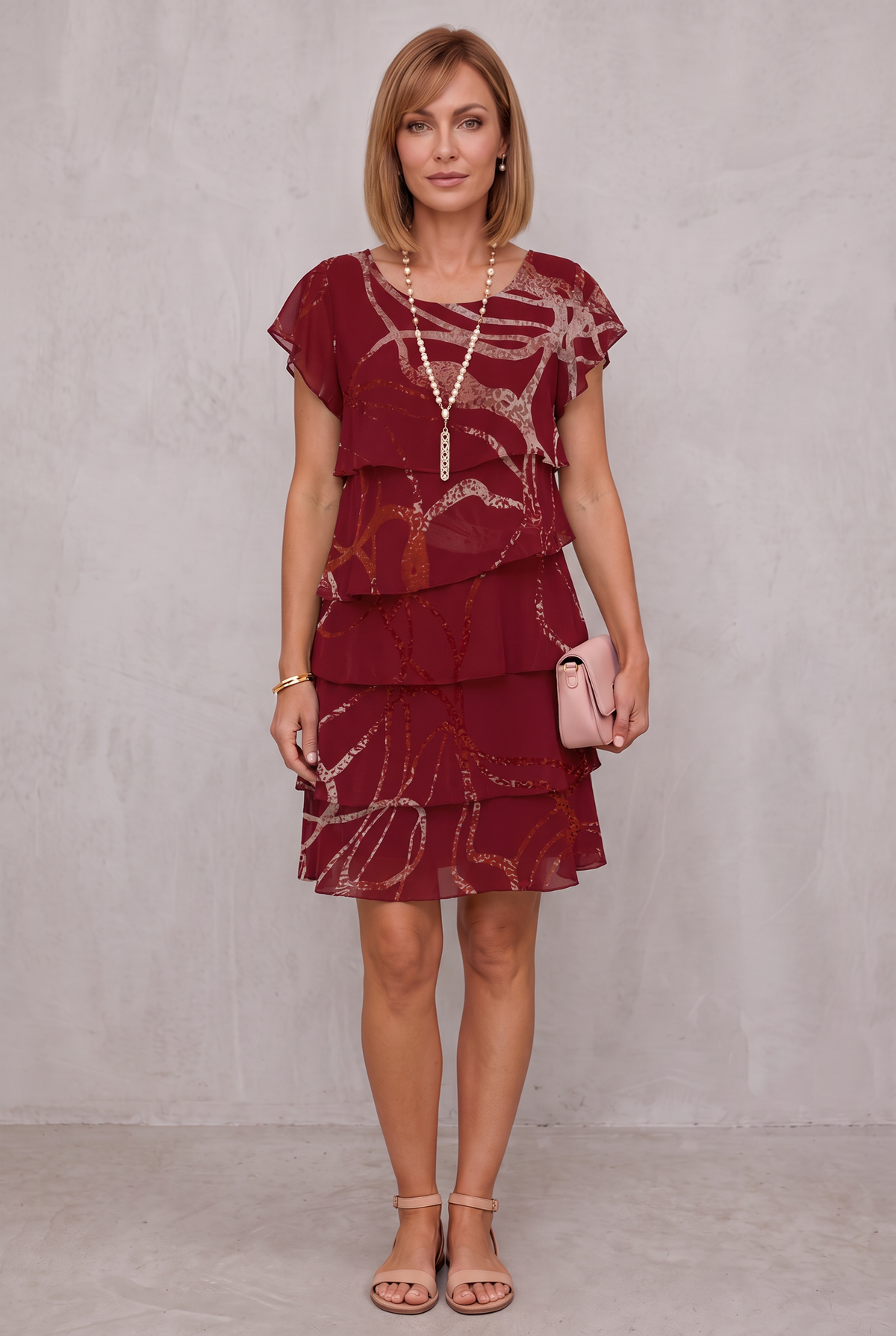 Rosie | Floral Tiered Chiffon Dress