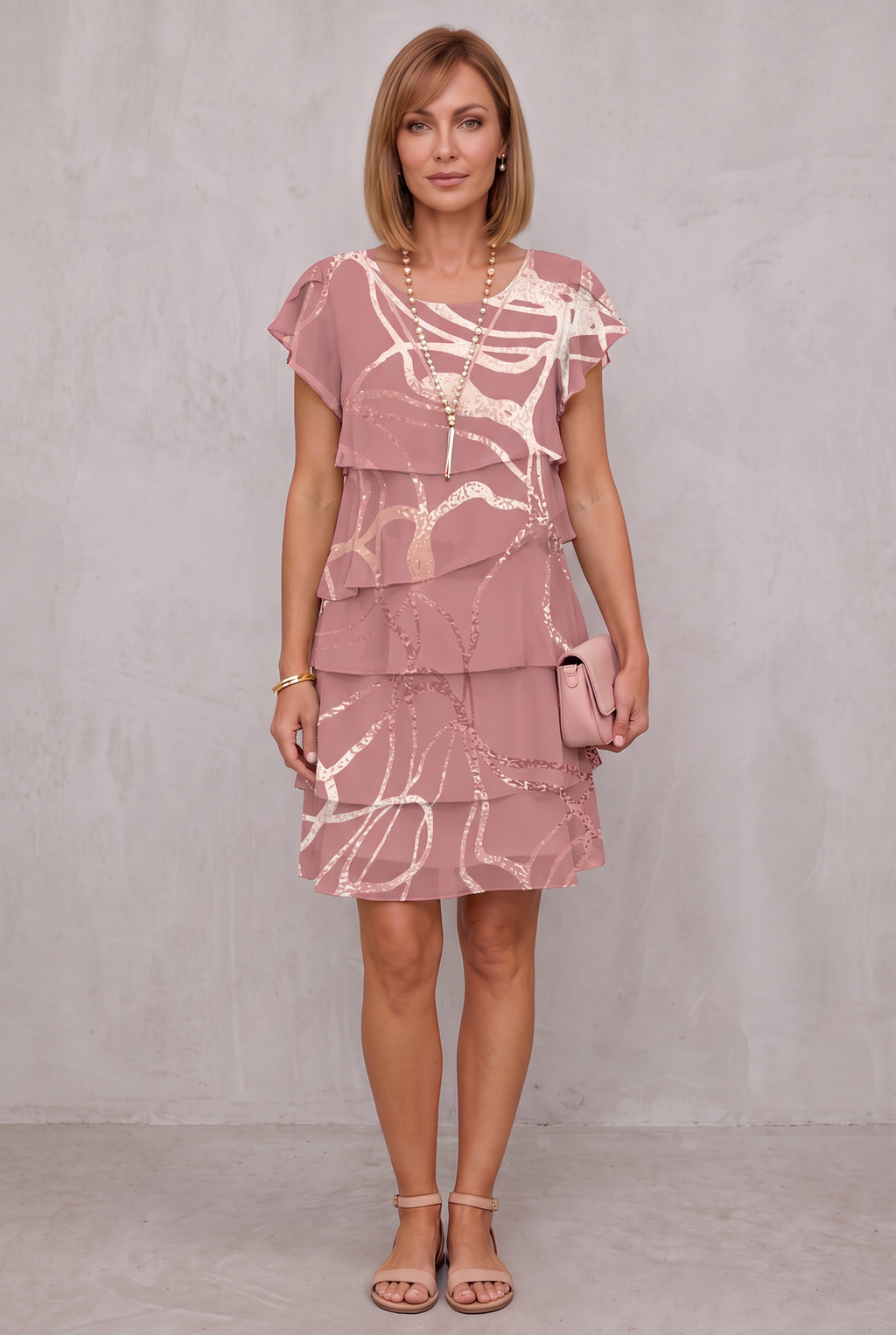 Rosie | Floral Tiered Chiffon Dress