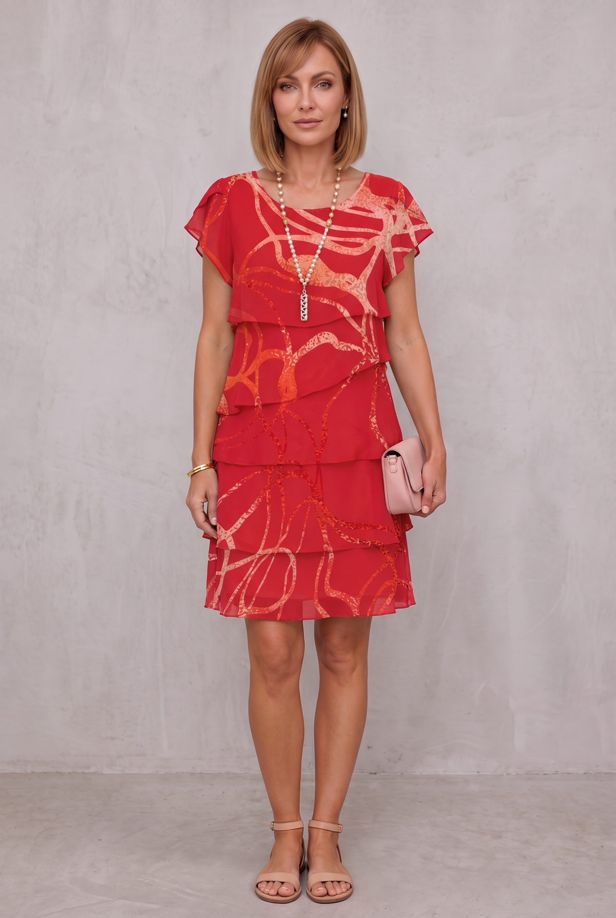 Rosie | Floral Tiered Chiffon Dress