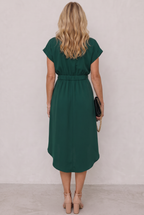 Genevieve Hartley | Midi Wrap Dress with Tie Waist For Women