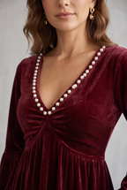 Mia Sterling | Velvet Christmas Party Dress For Women