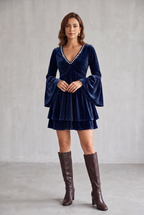 Mia Sterling | Velvet Christmas Party Dress For Women