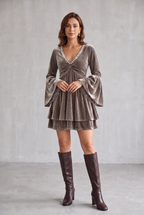Mia Sterling | Velvet Christmas Party Dress For Women