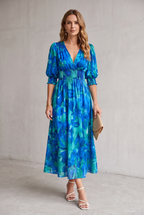 Juliette Fontaine | Romantic Floral Midi Dress For Women