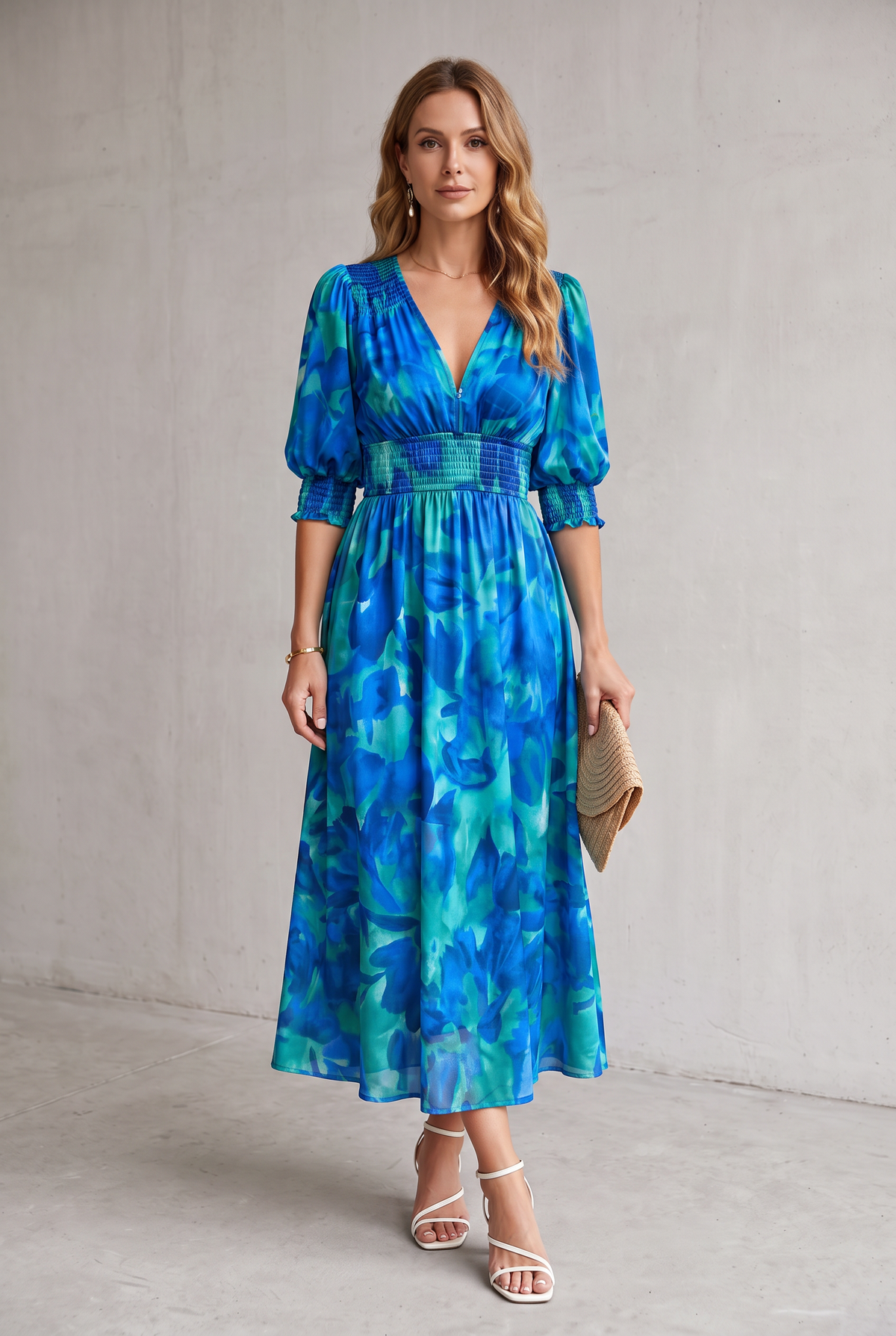 Juliette Fontaine | Romantic Floral Midi Dress For Women