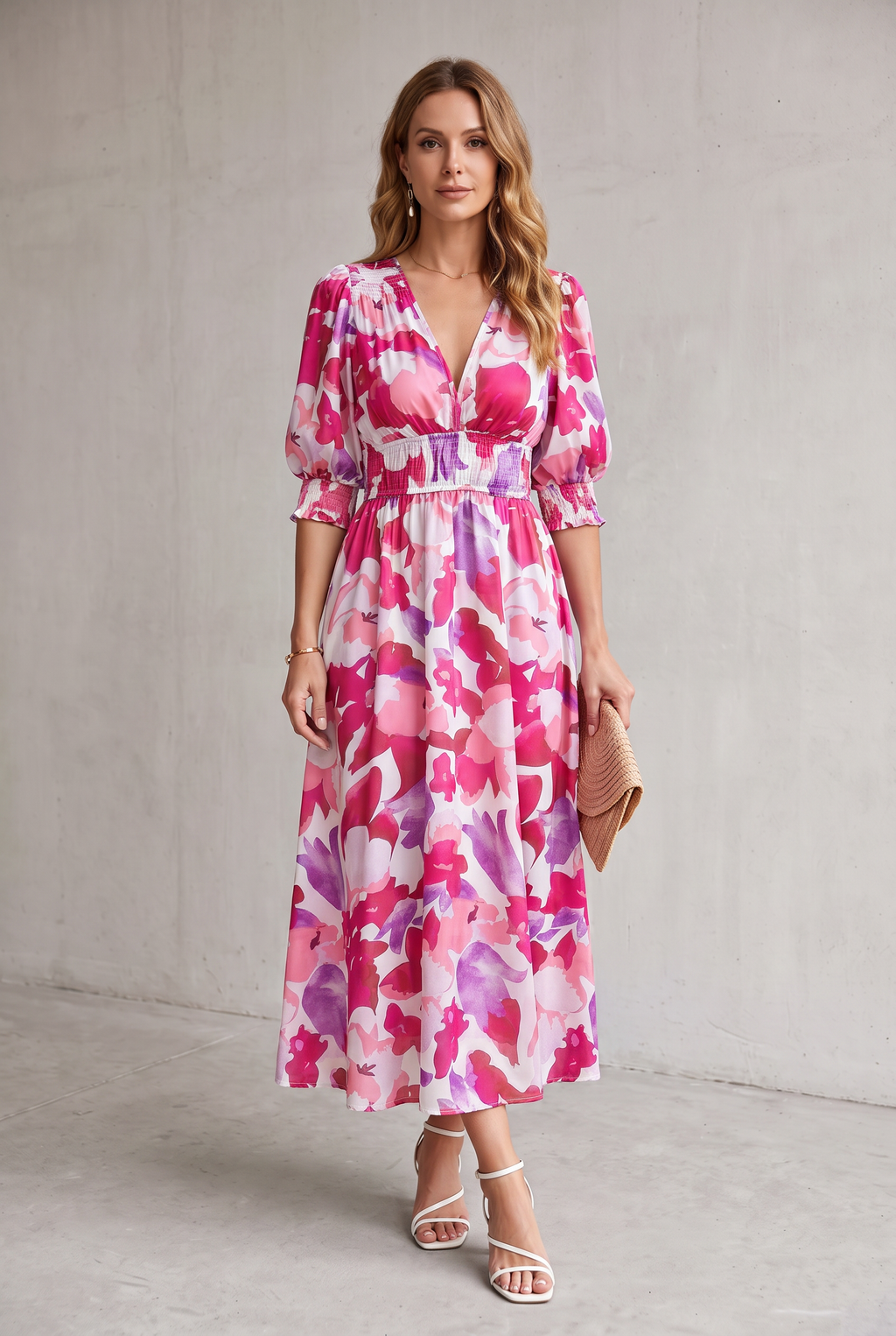 Juliette Fontaine | Romantic Floral Midi Dress For Women