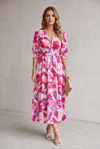Juliette Fontaine | Romantic Floral Midi Dress For Women