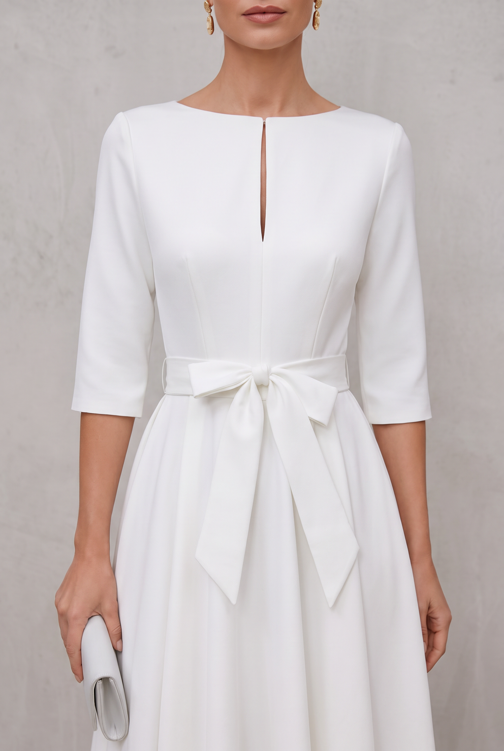 Brooke | Belted Ruffled-Hem Midi Dress