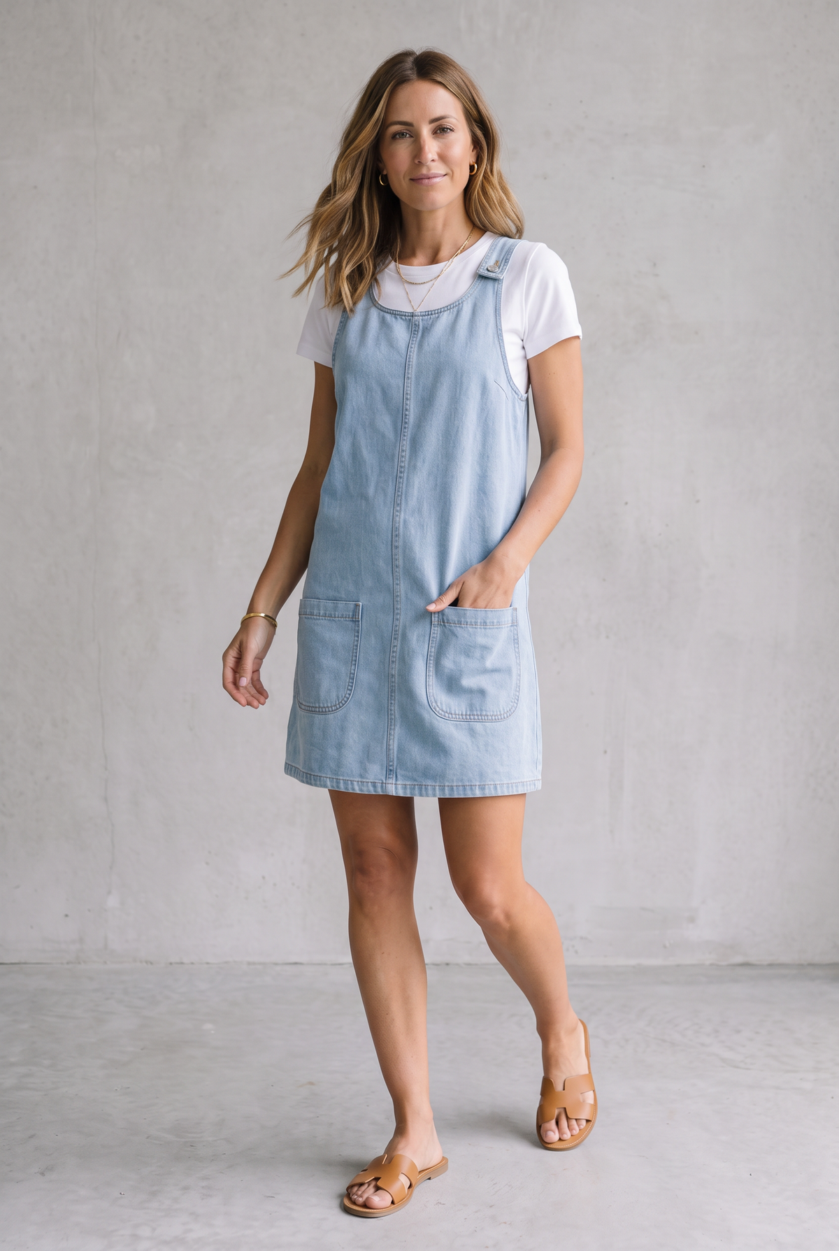 Deby | Comfortable Sleeveless Denim Dress