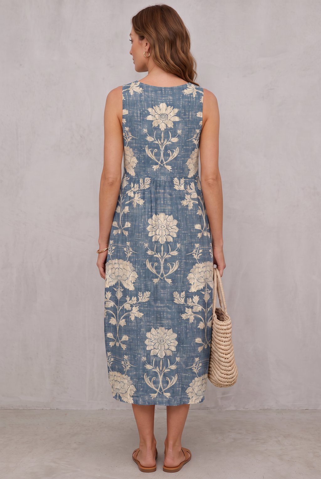Dalliah | Classic Boho Sleeveless Midi Dress