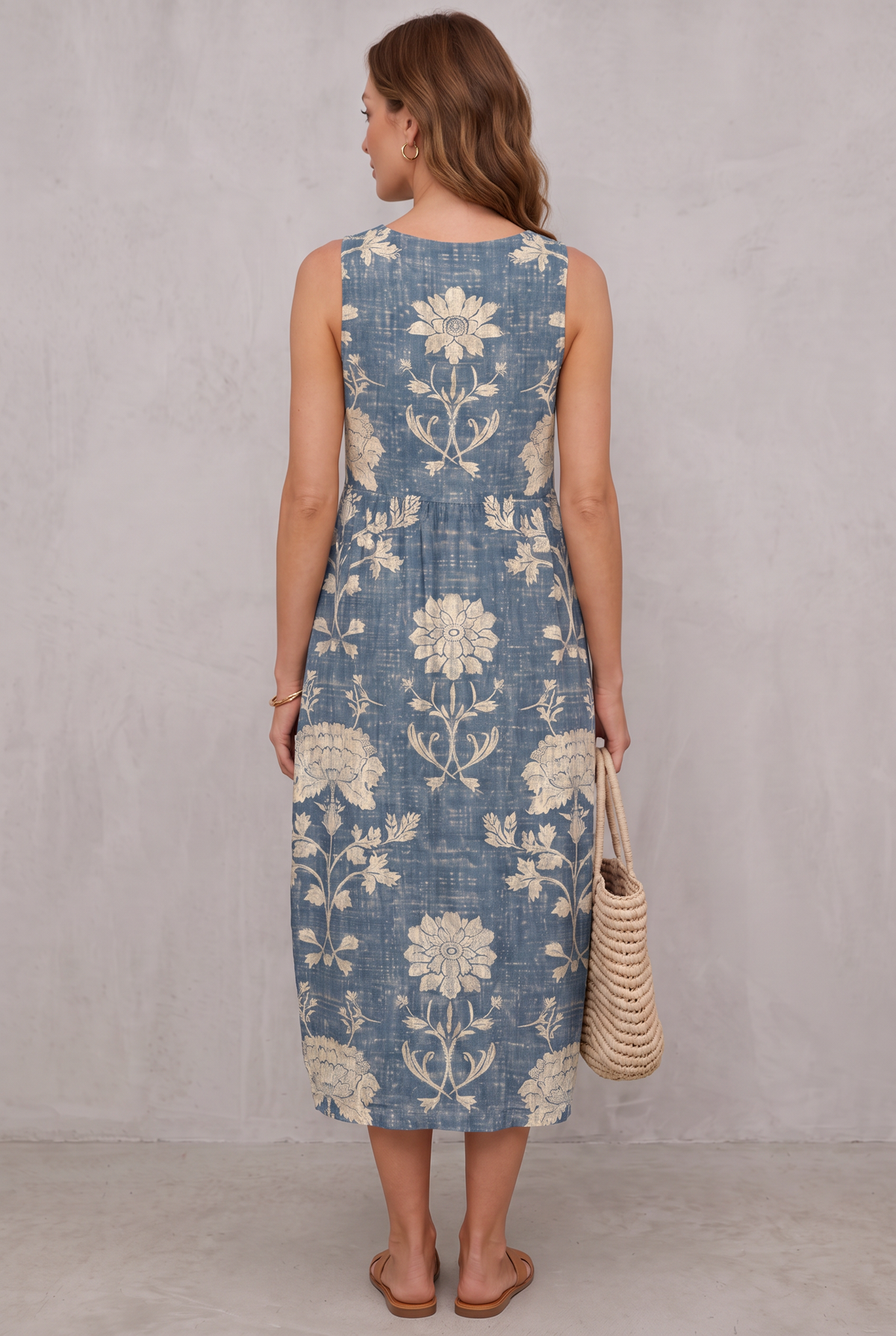 Dalliah | Classic Boho Sleeveless Midi Dress
