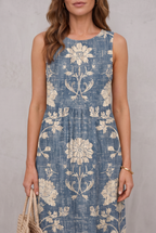Dalliah | Classic Boho Sleeveless Midi Dress