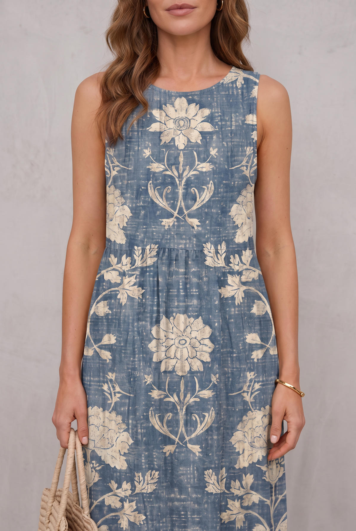 Dalliah | Classic Boho Sleeveless Midi Dress