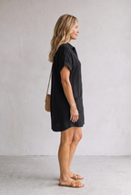 Emilia Weston | Linen Look Shirt Mini Dress For Women