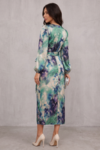 Holly Parker | Printed Wrap Midi Dress For Women