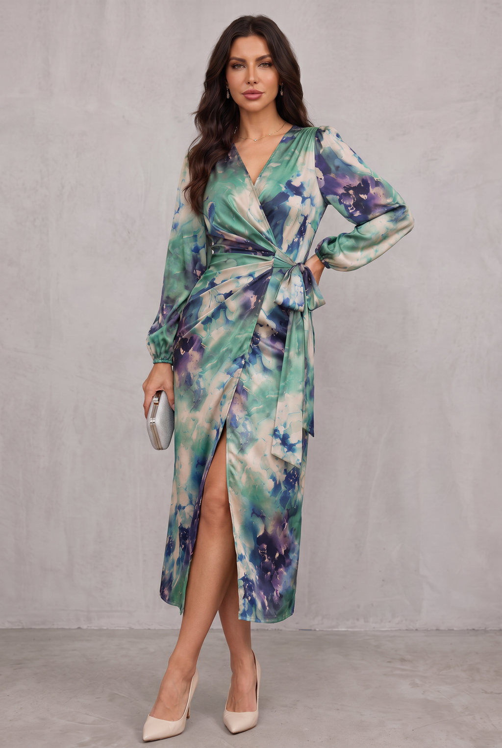 Holly Parker | Printed Wrap Midi Dress For Women