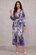 Holly Parker | Printed Wrap Midi Dress For Women