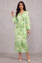 Holly Parker | Printed Wrap Midi Dress For Women