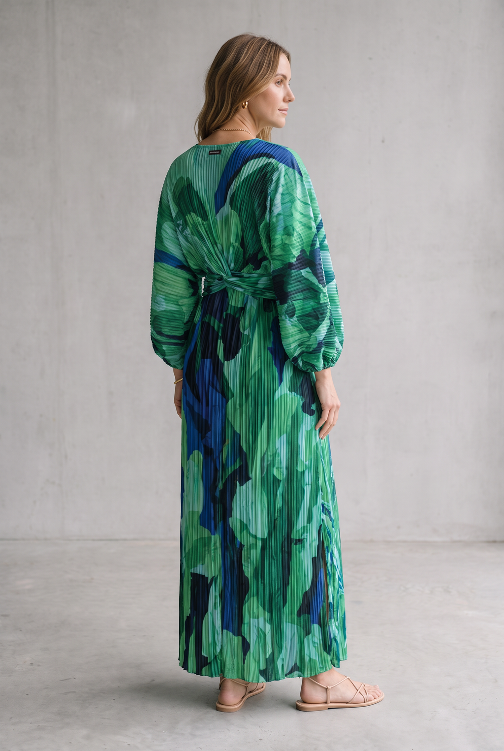 Matilda Parker | Pleated V-Neck Maxi Dress For Women