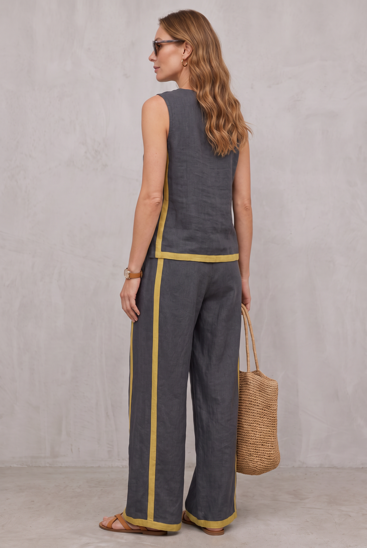 Ivy Blackwell | Linen Look Two-Piece Set For Women